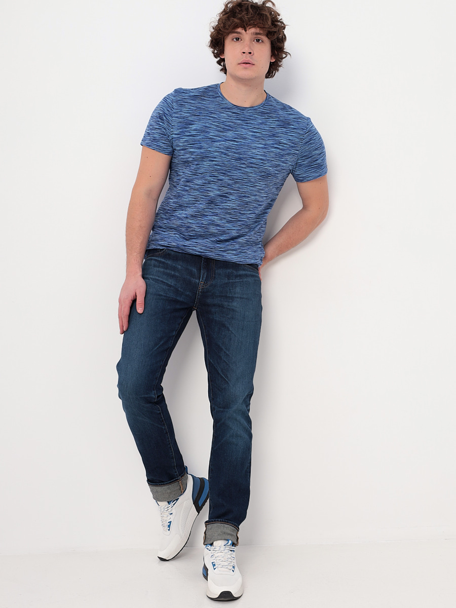 G145-KM-OR1046 (синий) Футболка мужская короткий рукав