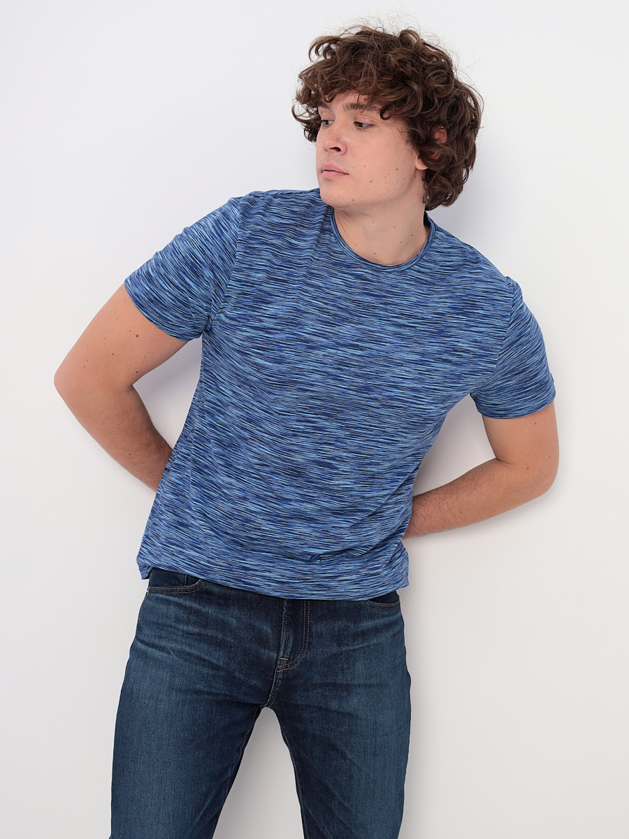 G145-KM-OR1046 (синий) Футболка мужская короткий рукав