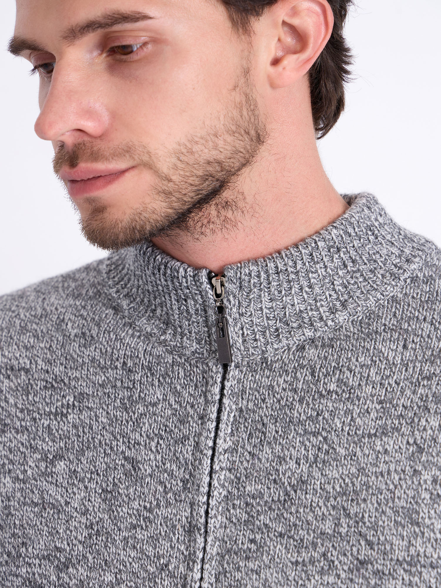 G139-RC03 (серый меланж) Кардиган мужской