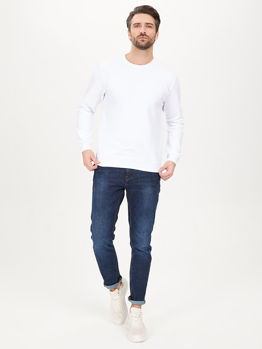 G121-RD-0001_R (белый) Свитшот мужской