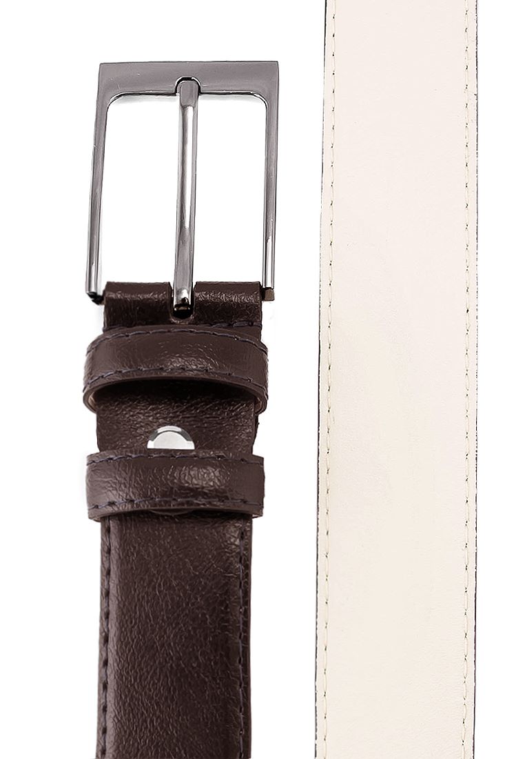 Cas09 гладк. коричн Ремень мужской