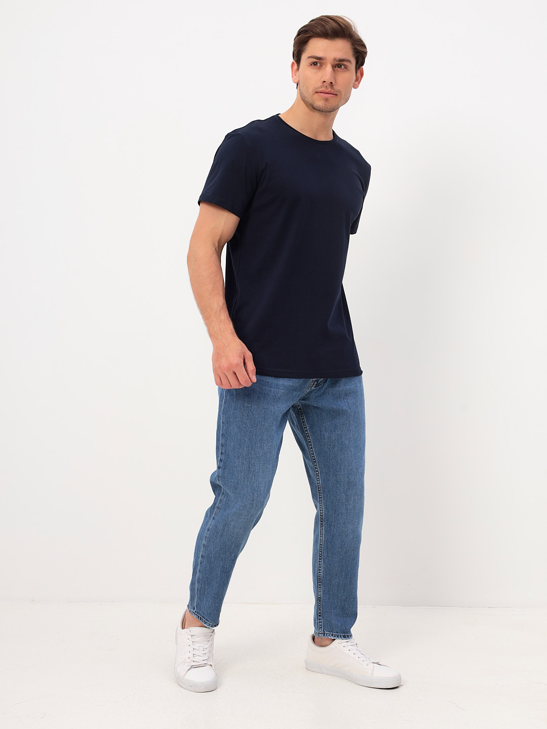 G145-KO-SA-S5106 (т.синий) Футболка мужская короткий рукав