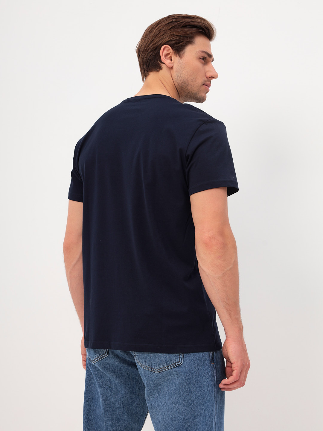 G145-KO-SA-S5106 (т.синий) Футболка мужская короткий рукав