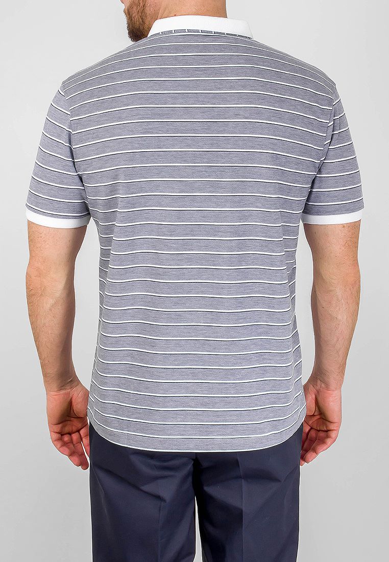 G144-ZH-2 (серый м.) Джемпер мужской с воротником поло короткий рукав