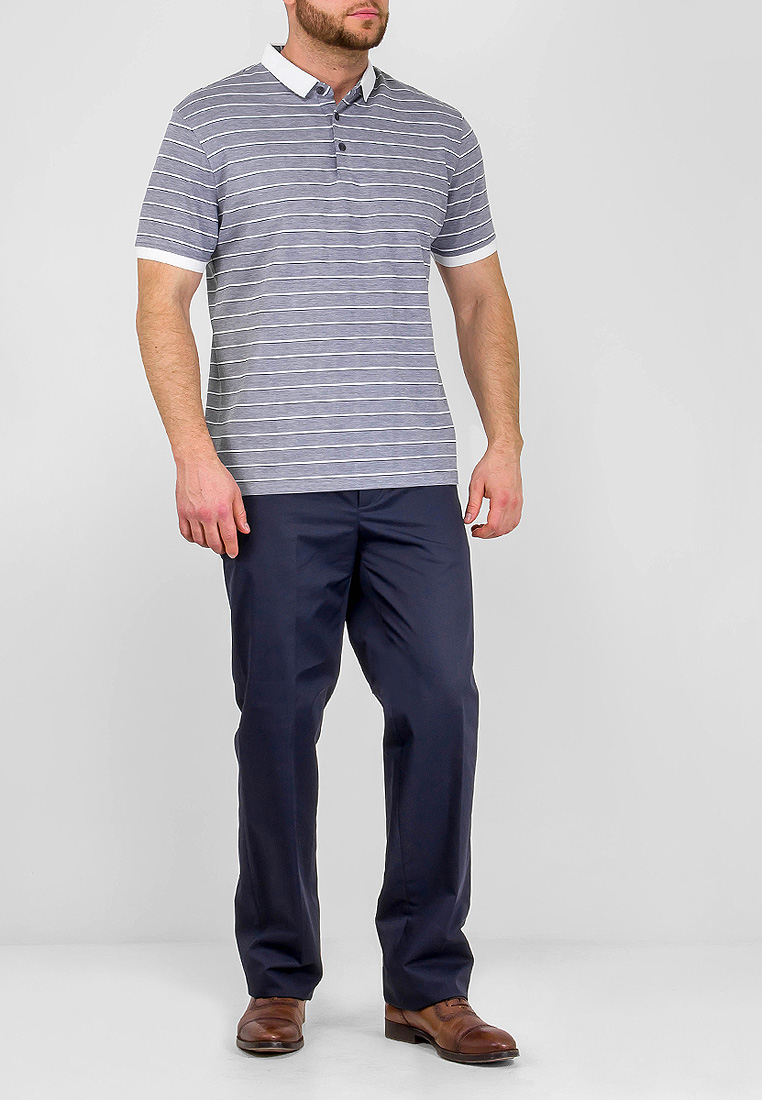 G144-ZH-2 (серый м.) Джемпер мужской с воротником поло короткий рукав