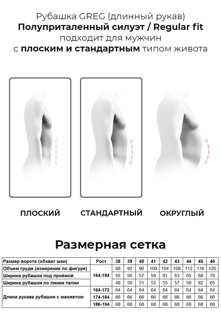 551/319/105/Z Сорочка мужская длинный рукав