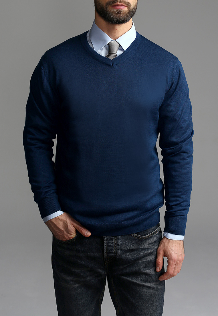 G124-EV (яр.синий) Джемпер мужской