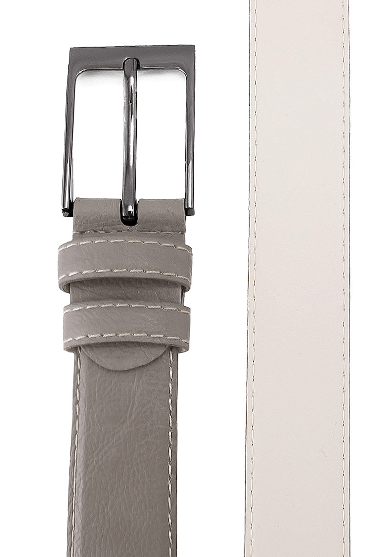 Cas10 гладк. серо-беж Ремень мужской