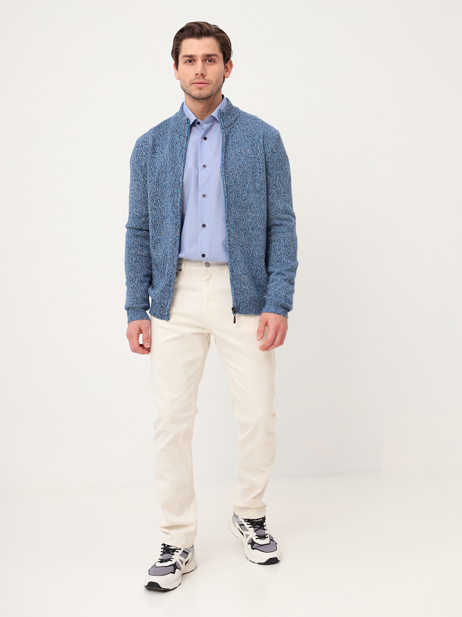 G139-RC01 (синий/джинс) Кардиган мужской