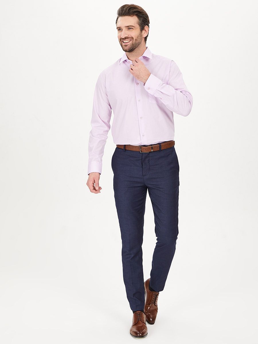 c710/157/lav Сорочка мужская длинный рукав