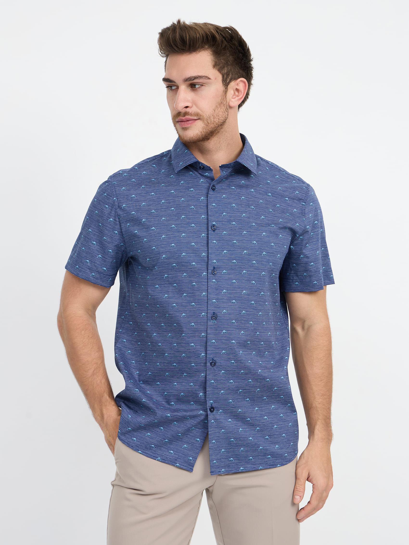 223/207/2832/ZN/1p STRETCH Сорочка мужская короткий рукав