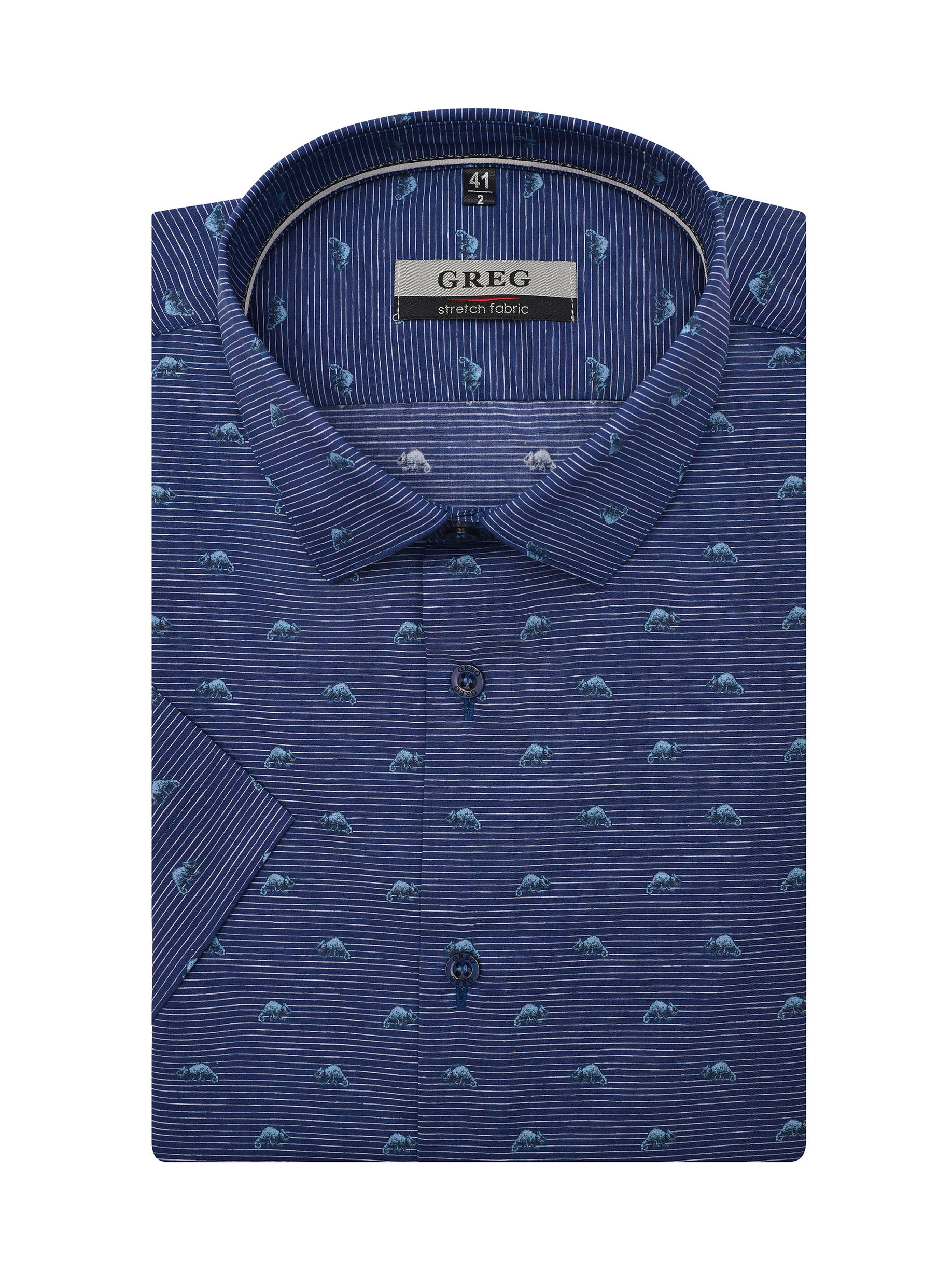 223/207/2832/ZN/1p STRETCH Сорочка мужская короткий рукав