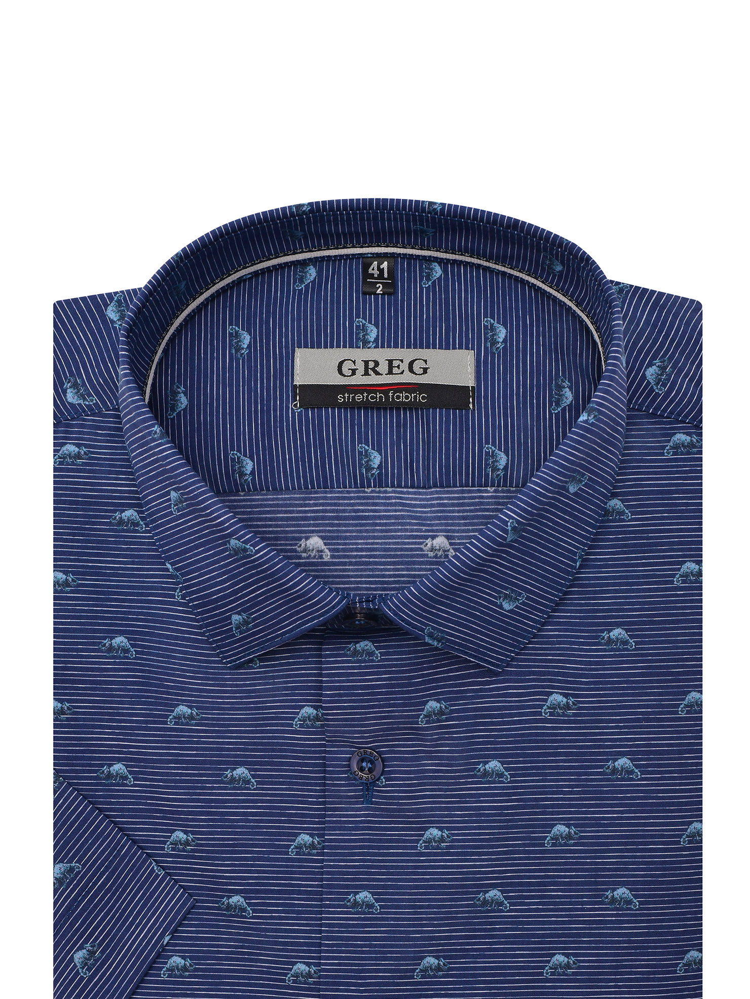 223/207/2832/ZN/1p STRETCH Сорочка мужская короткий рукав