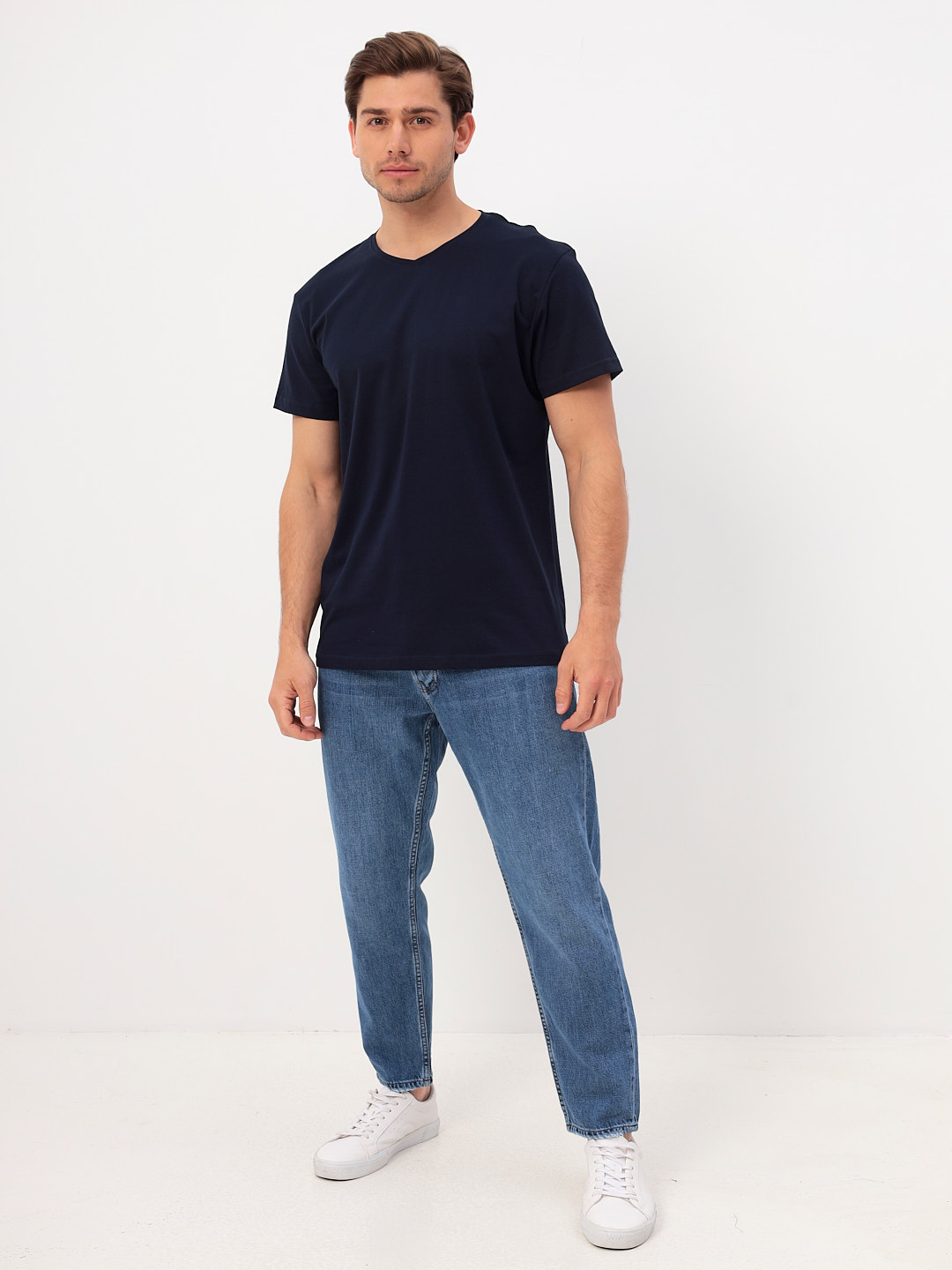 G146-KO-SA-S5106 (т.синий) Футболка мужская короткий рукав