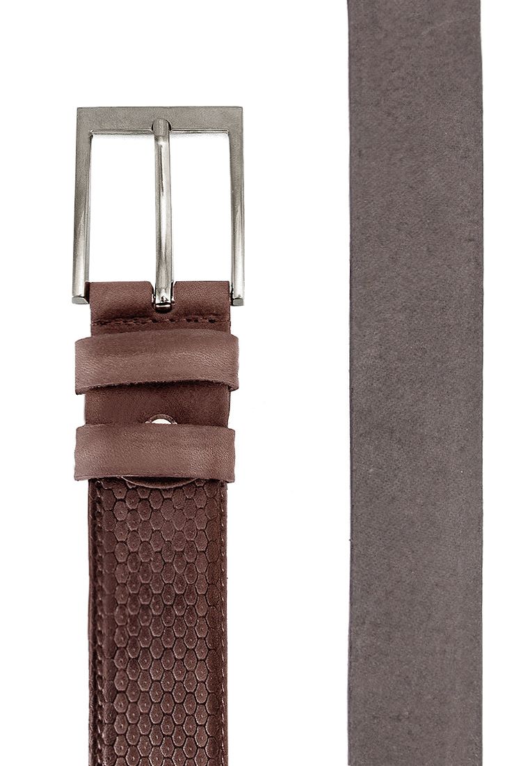 G23-2 м.питон коричн Ремень кожаный мужской