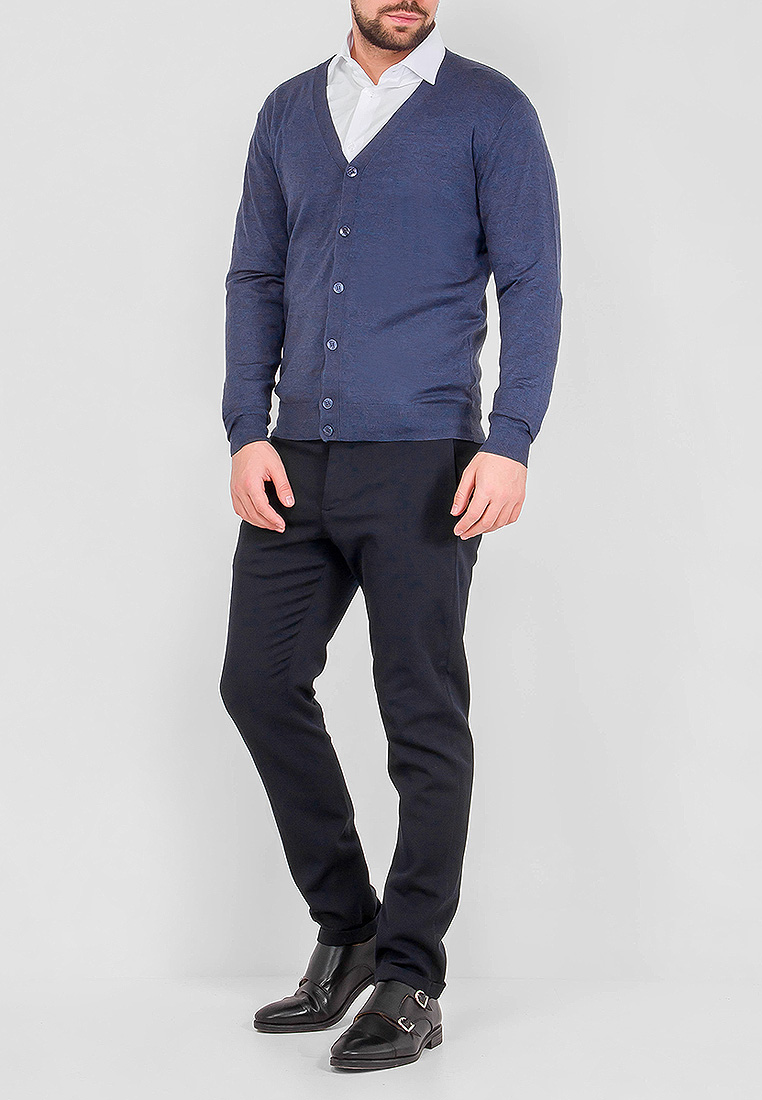 G135-AC272 (т.деним) Кардиган мужской