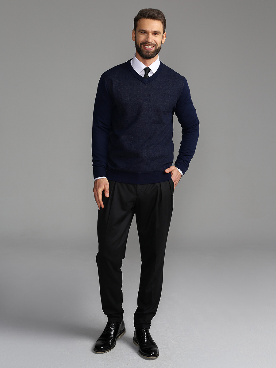 G124-Oxford (чернильный) Джемпер мужской