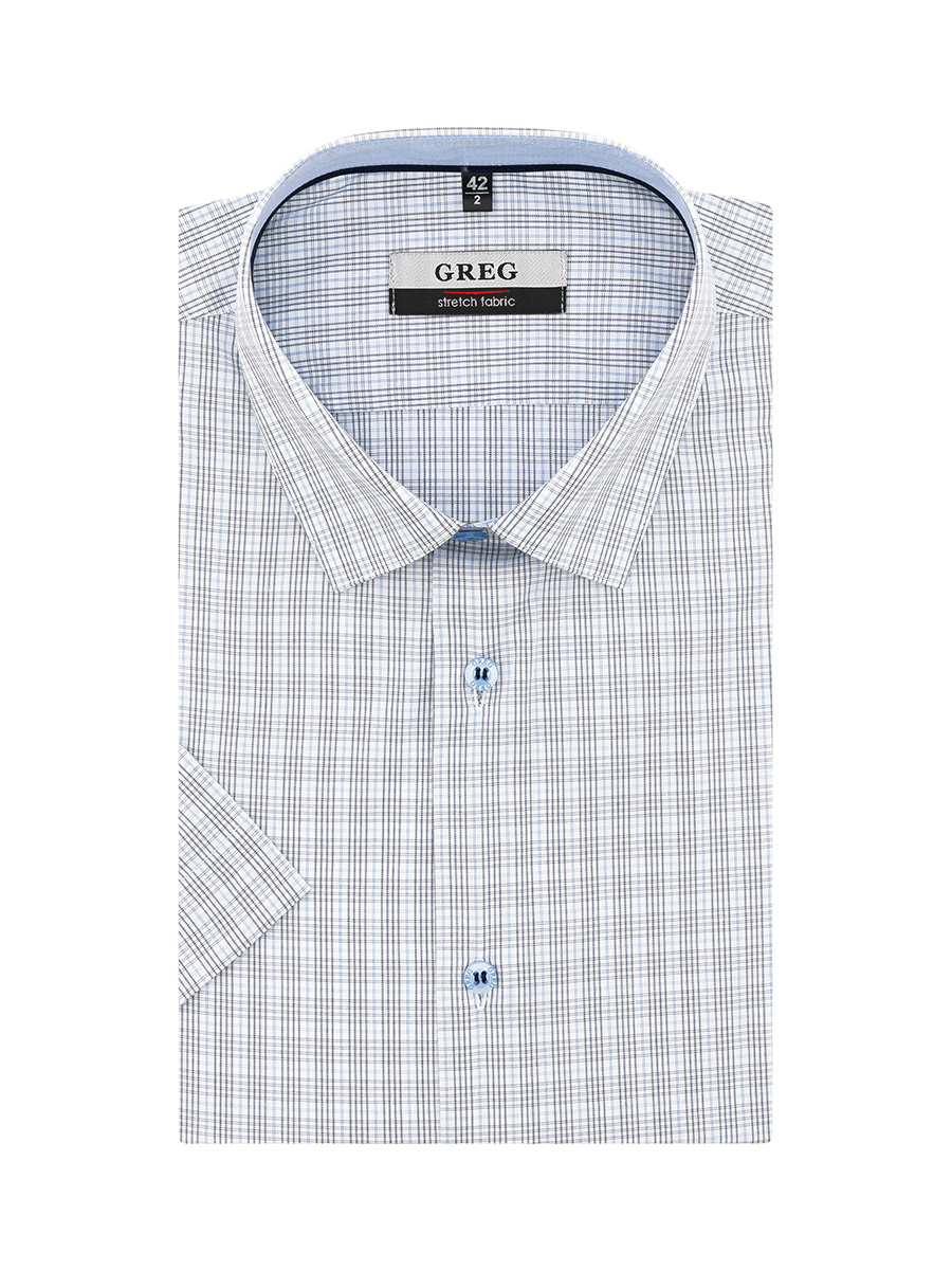 125/208/018/ZN/1p STRETCH Сорочка мужская короткий рукав