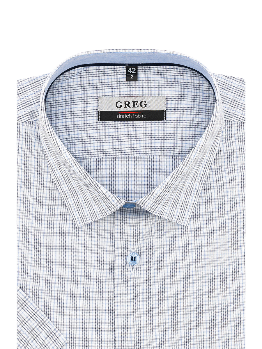 125/208/018/ZN/1p STRETCH Сорочка мужская короткий рукав