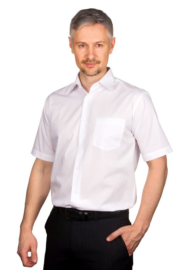 Gb100/309/WHITE/Z Сорочка мужская короткий рукав