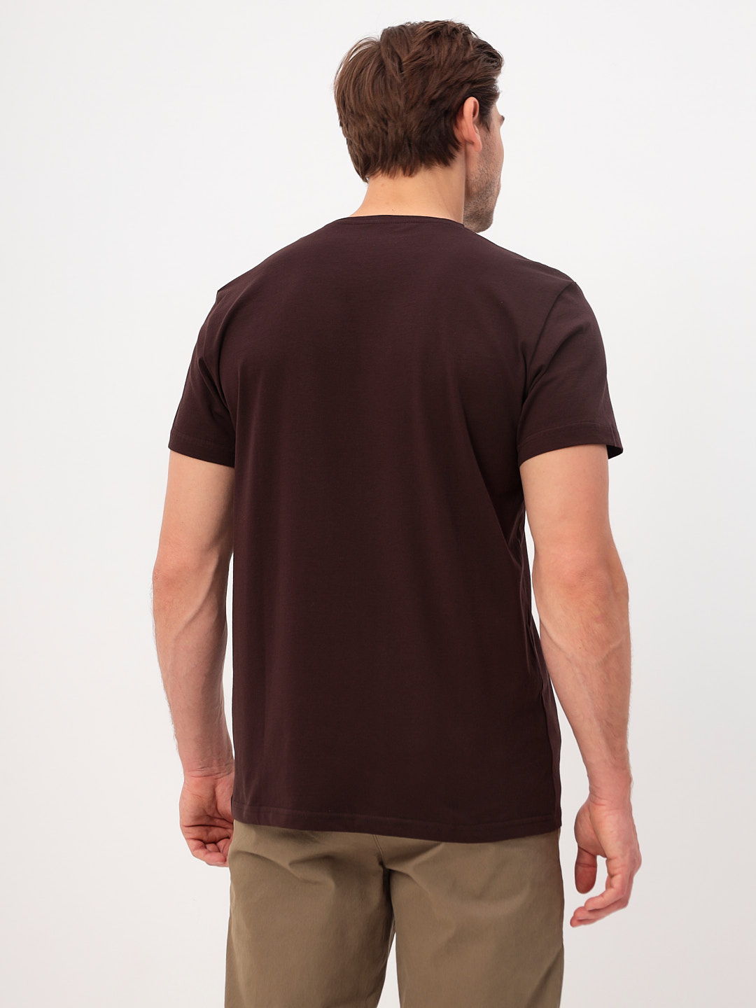 G145-KO-SA-S5104 (коричневый) Футболка мужская короткий рукав