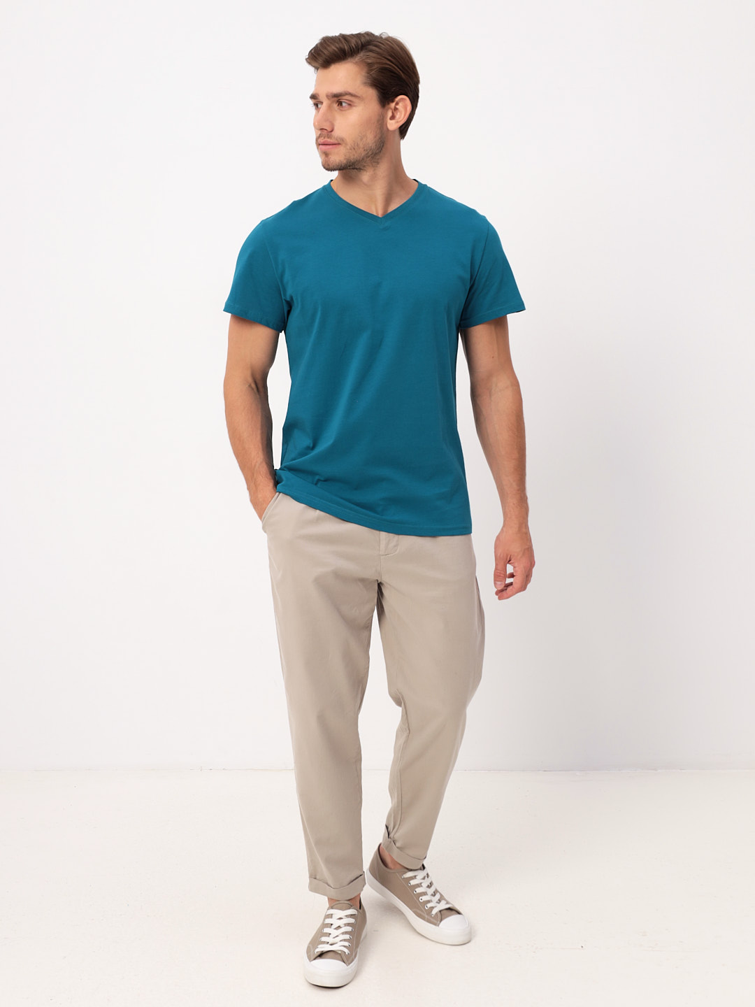 TS524V (т.бирюза) Футболка мужская короткий рукав