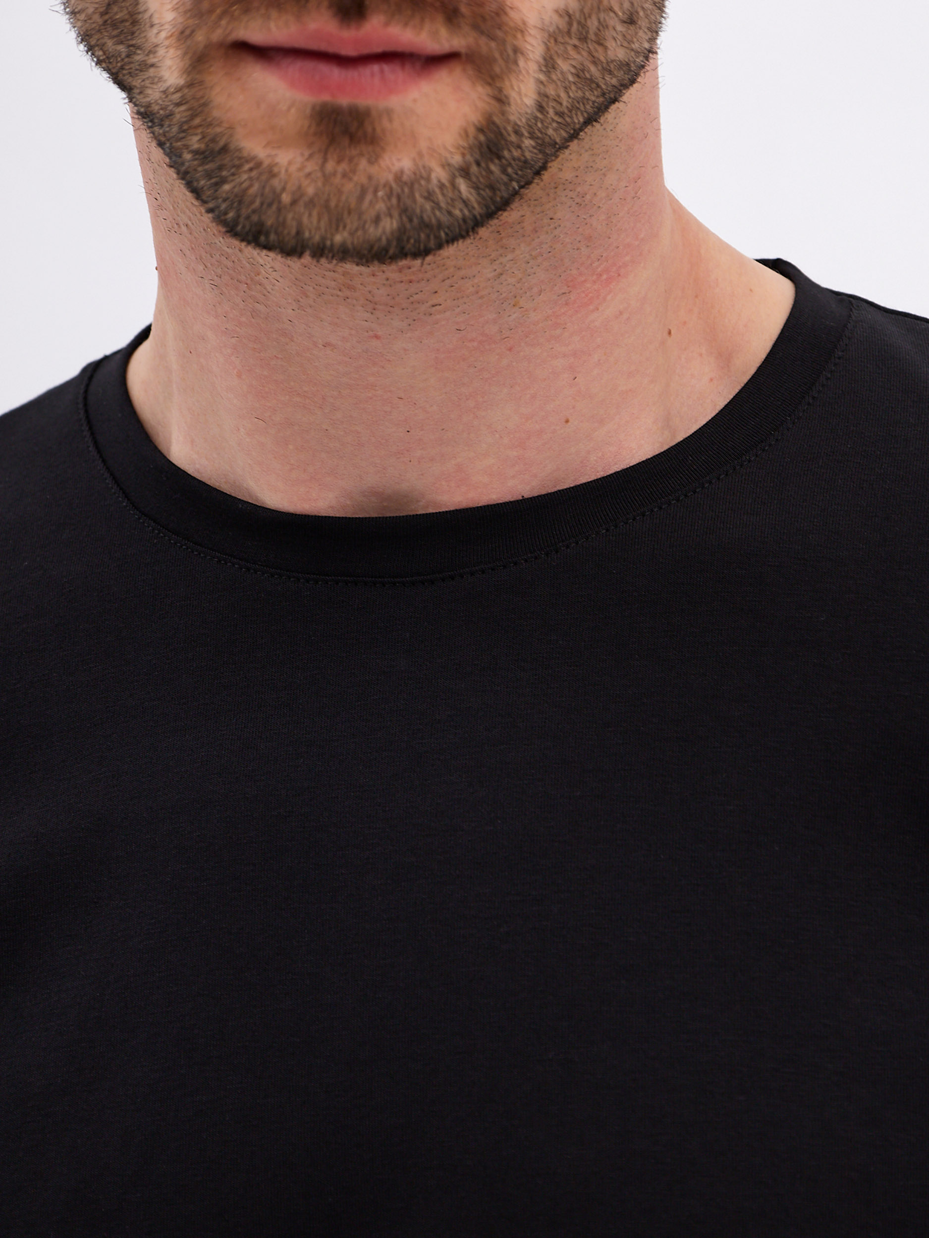 G145-KO-SA-S5111-N (черный) Футболка мужская короткий рукав