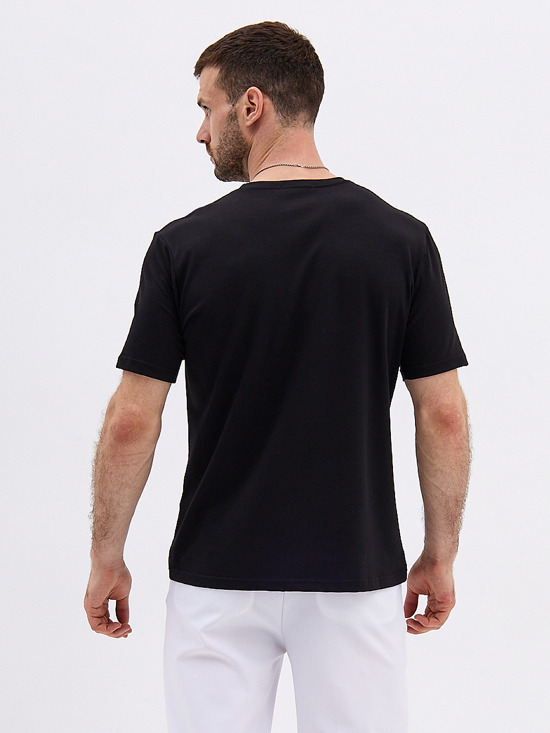 G145-KO-SA-S5111-N (черный) Футболка мужская короткий рукав