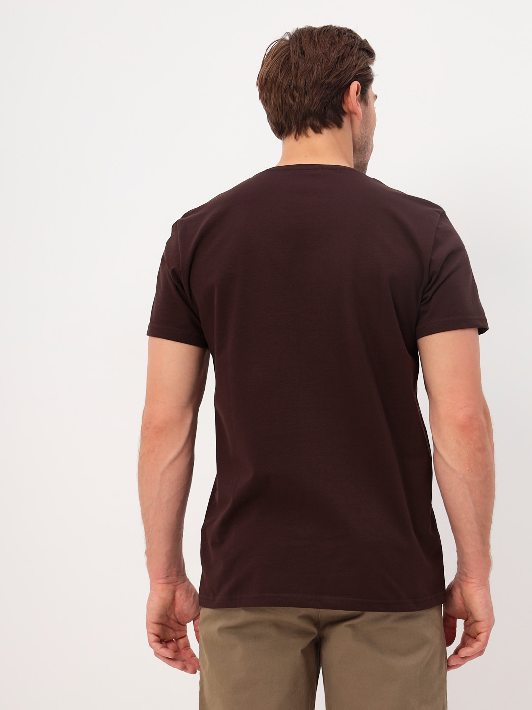 G146-KO-SA-S5104 (коричневый) Футболка мужская короткий рукав