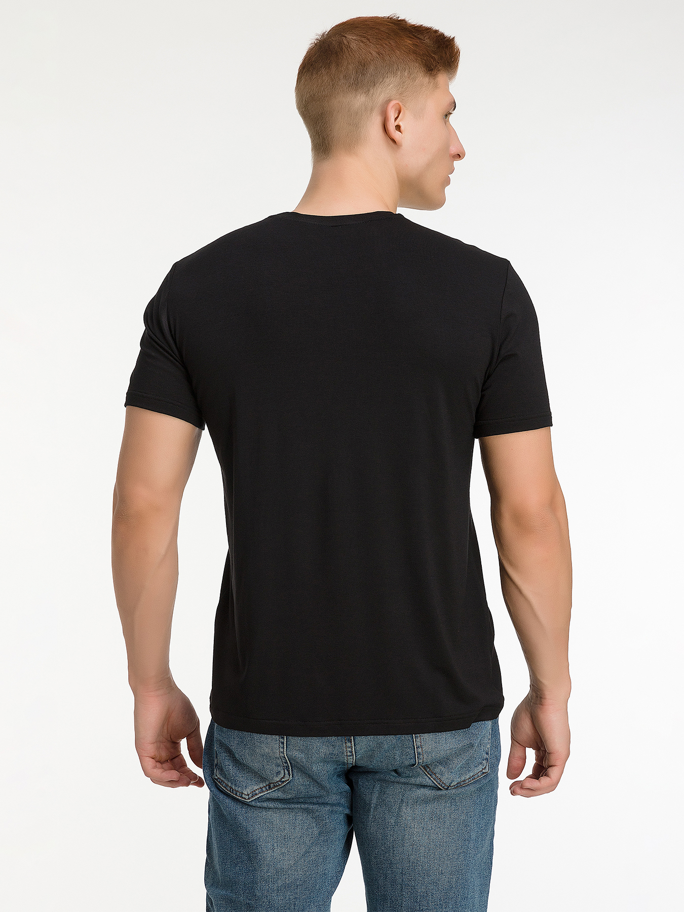 G145-V-90003 (черный) Футболка мужская короткий рукав