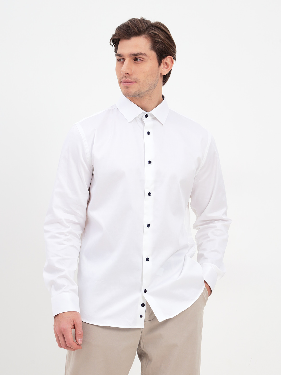 100/237/3343/ZN/1p STRETCH Сорочка мужская длинный рукав