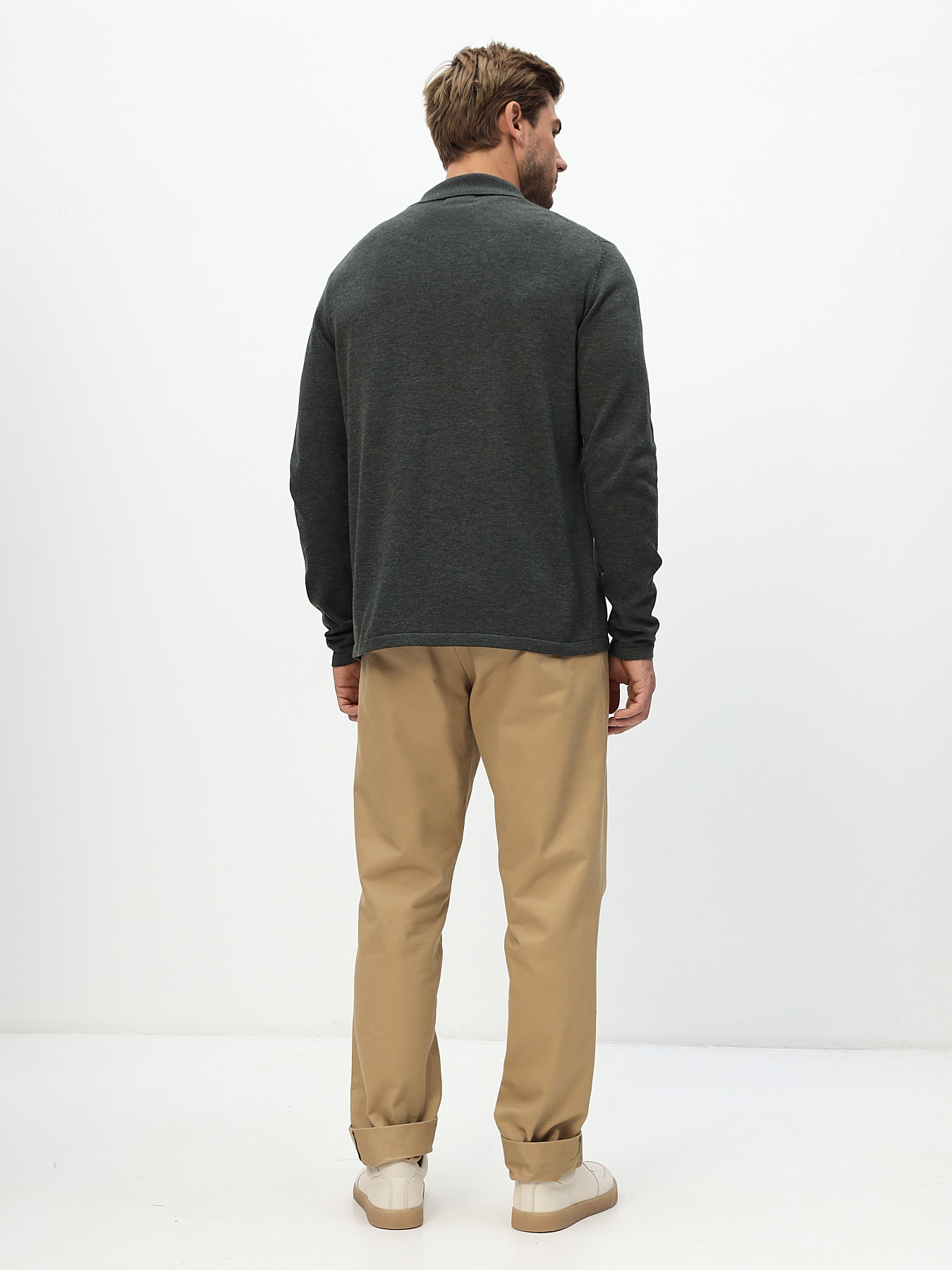 G148-TF (зеленый меланж) Кардиган мужской