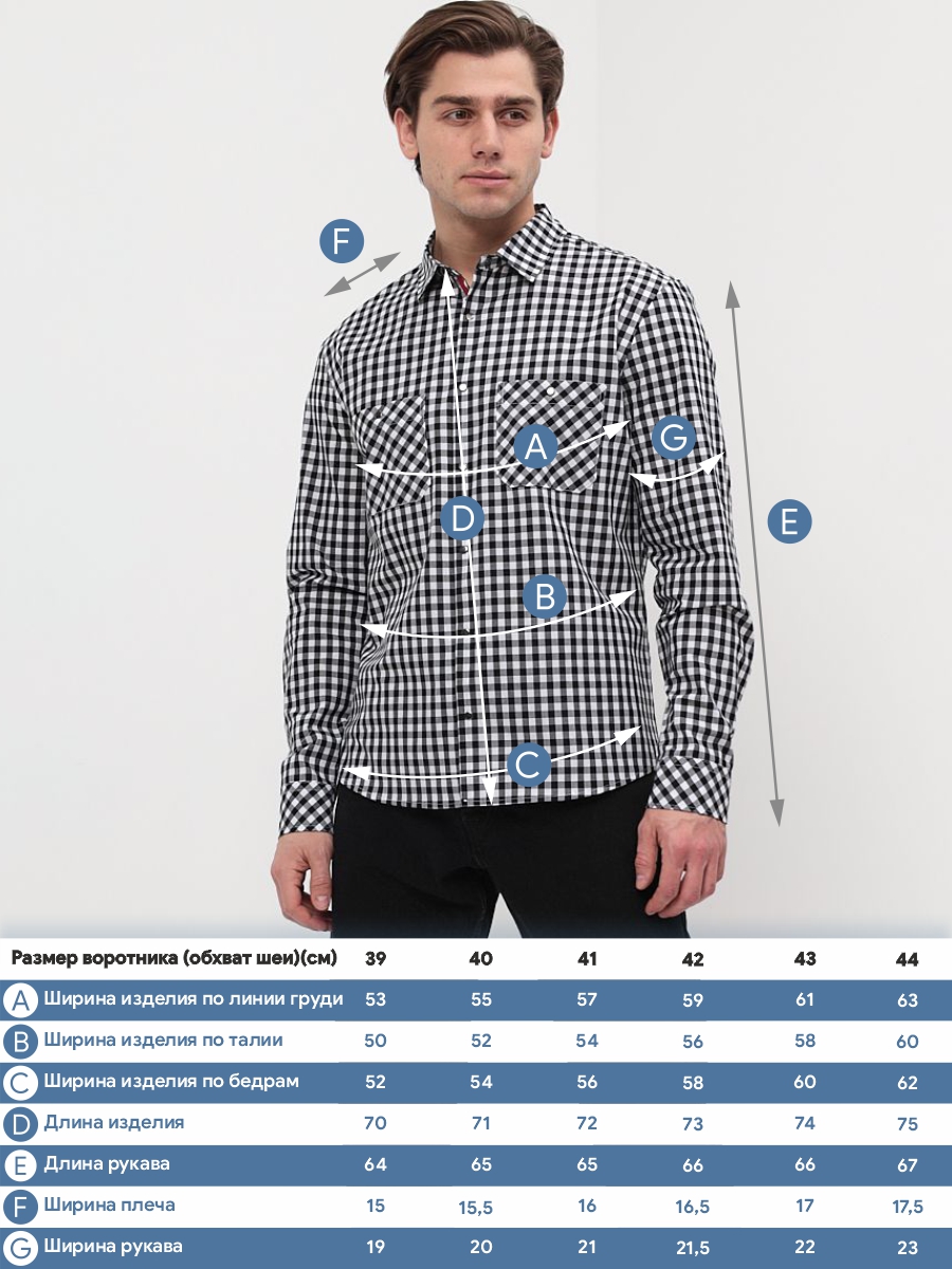 135/111/054/ZN/1p Сорочка мужская длинный рукав