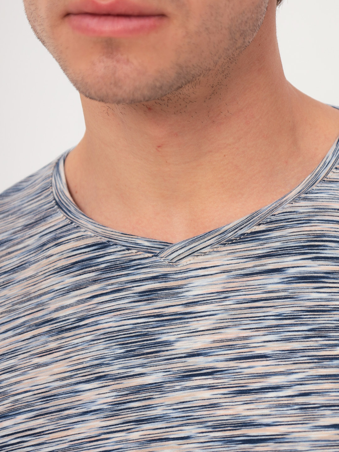 G166-KM-OR1048 (бежевый) Футболка мужская длинный рукав