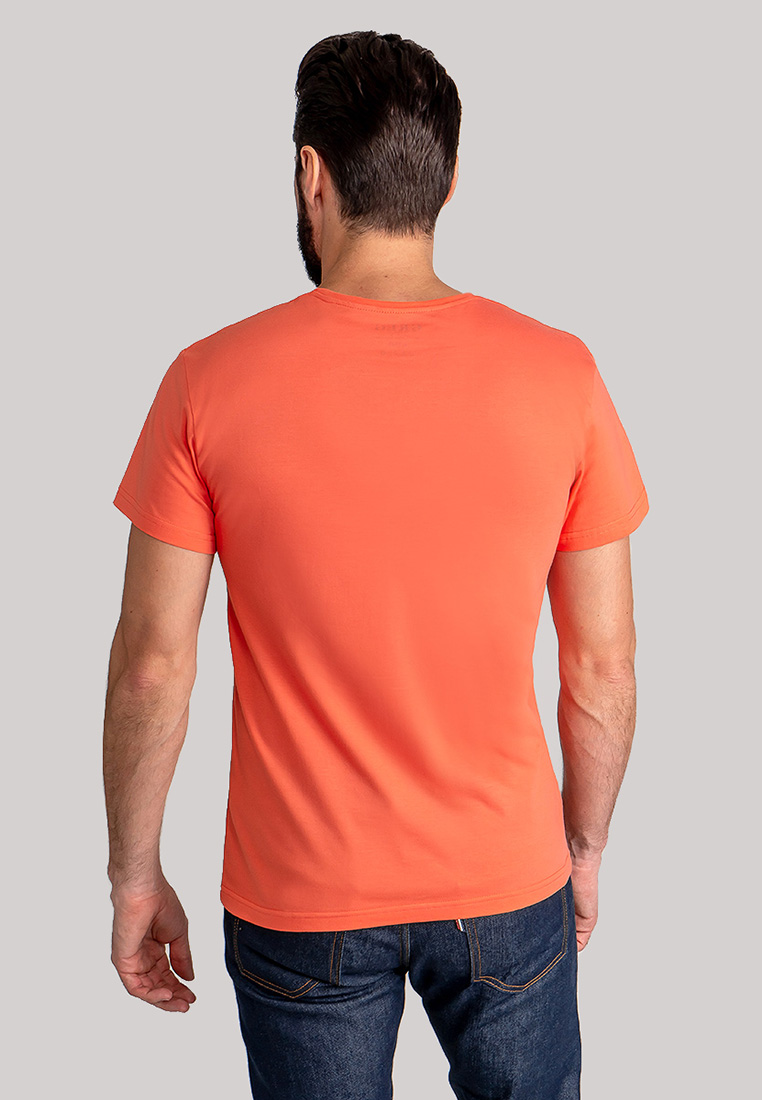 G145-RD-9012_R (коралл) Футболка мужская короткий рукав