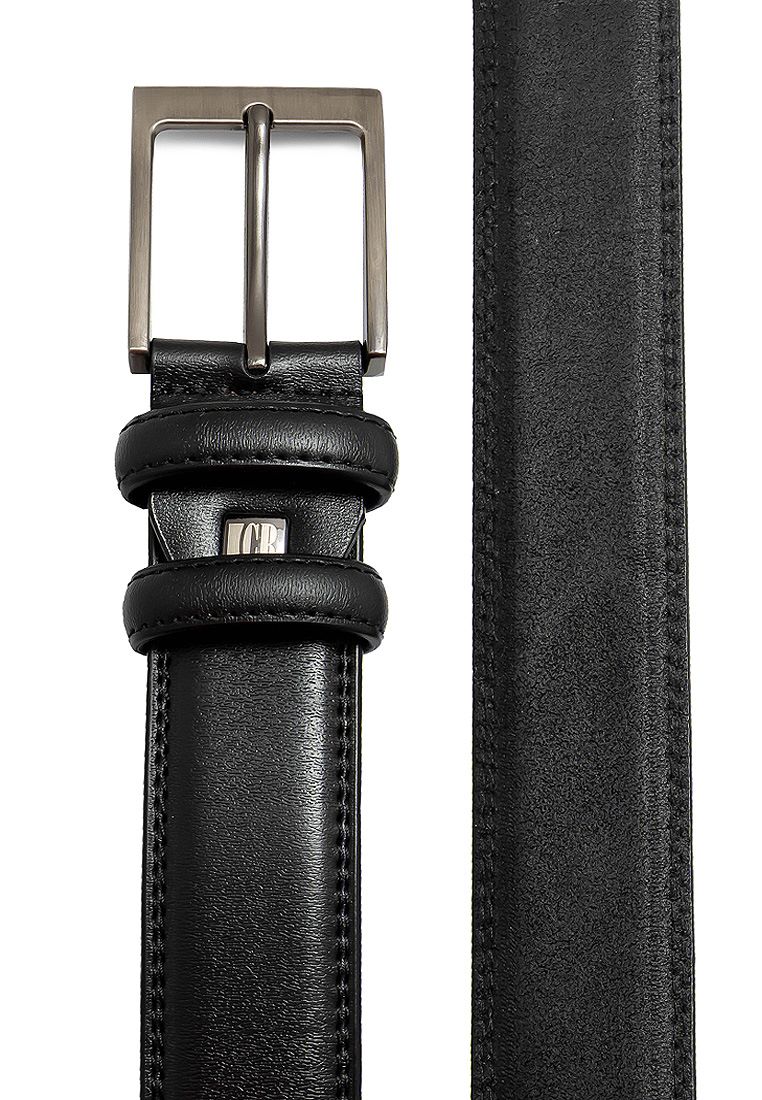 Crt12 глад.дв.стр. черный Ремень кожаный мужской
