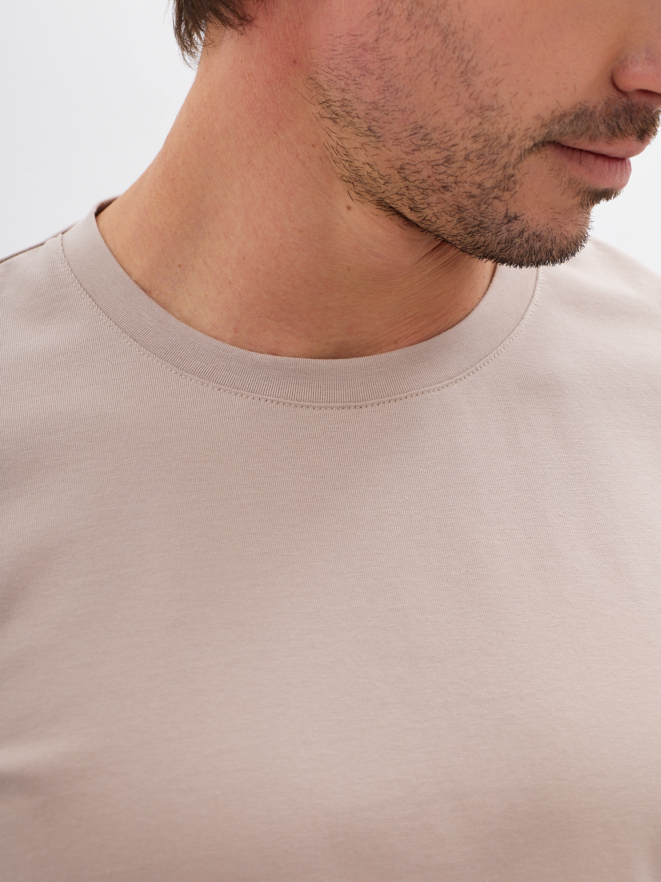 G145-KO-HJ-20115-N (серо-бежевый) Футболка мужская короткий рукав