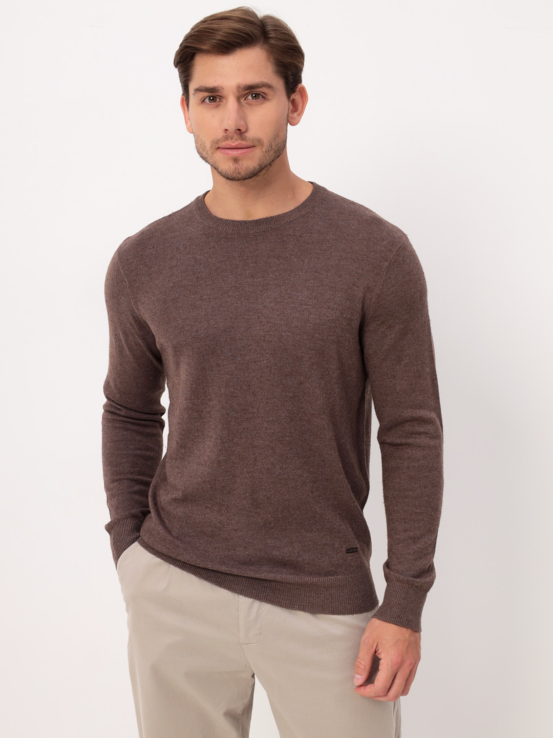 G121-DA181 табак Джемпер мужской