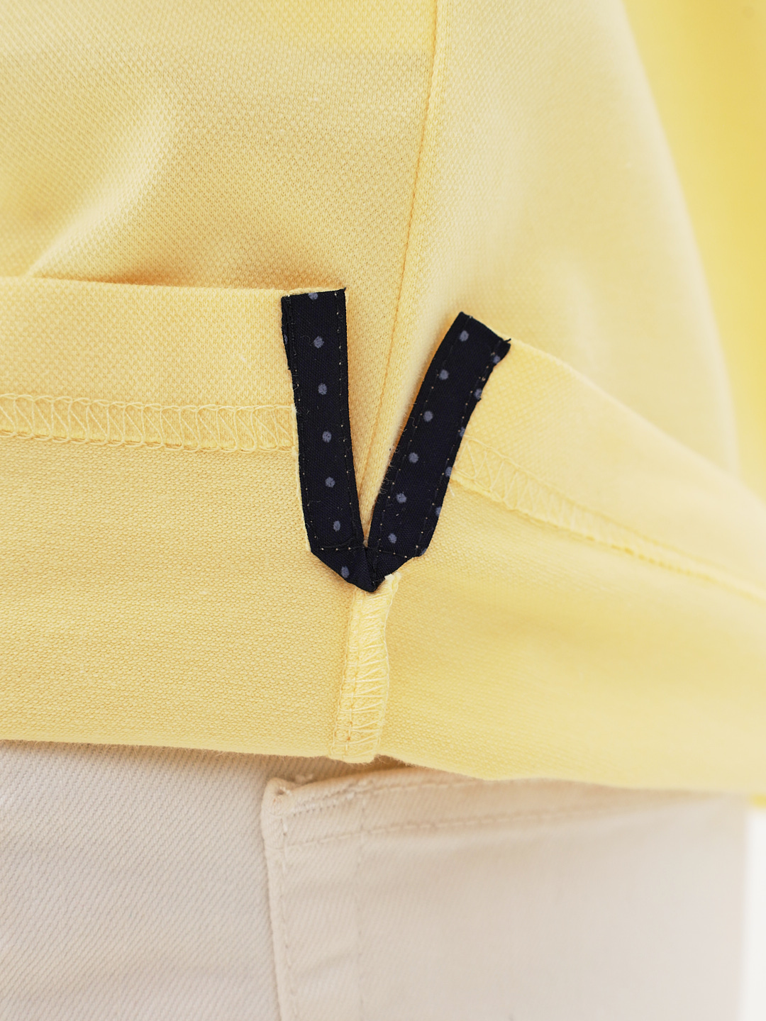 G144-PO1246T-SA0048 (лимон) Джемпер мужской с воротником поло короткий рукав