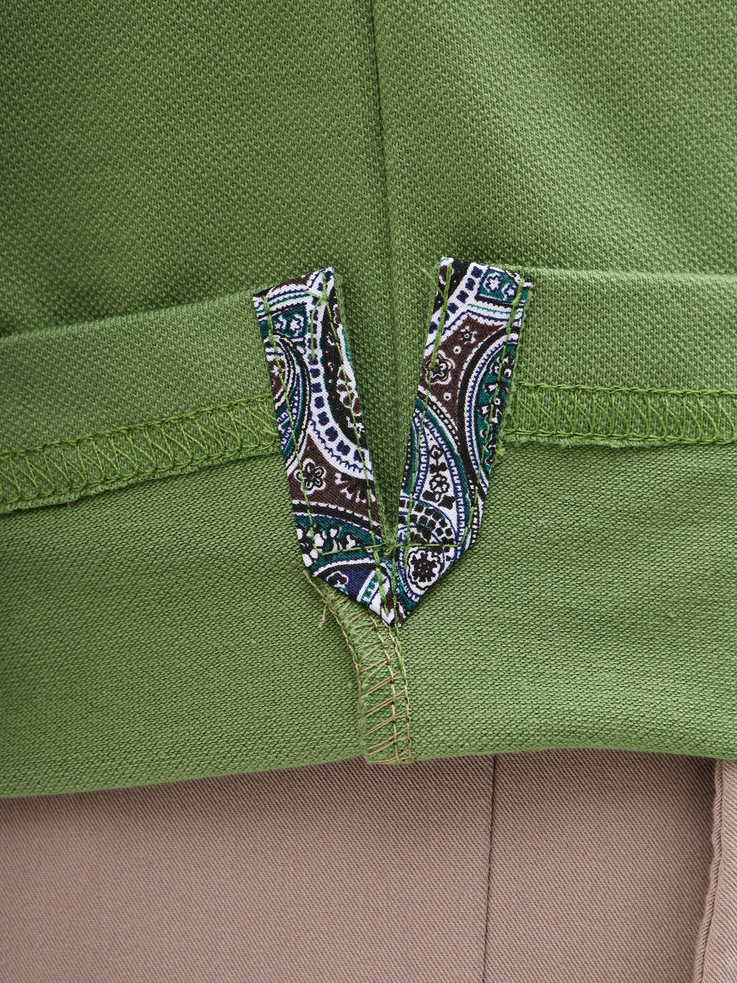 G144-PO1246T-SA2096 (хаки) Джемпер мужской с воротником поло короткий рукав