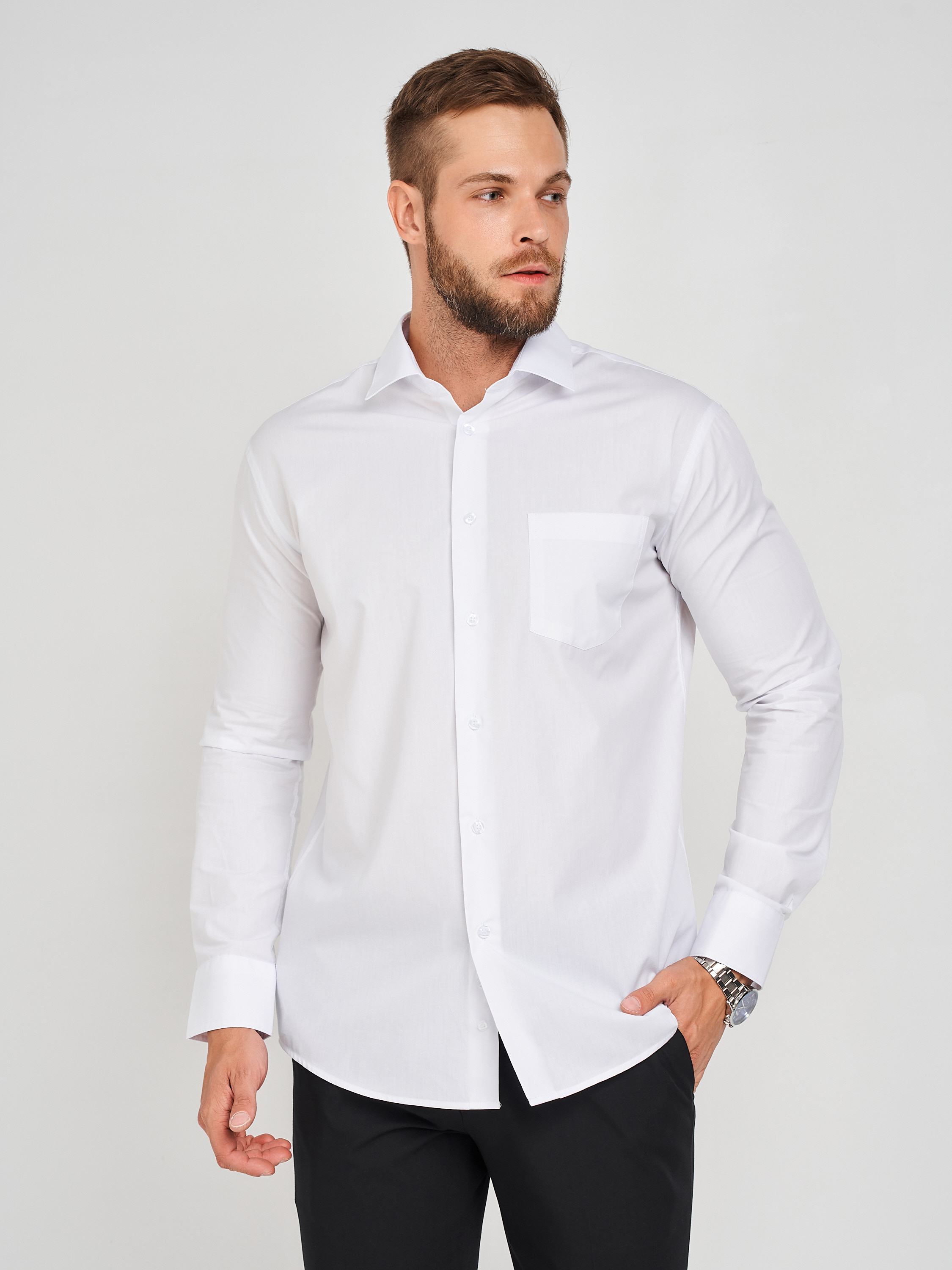 c100/157/ice/Z Сорочка мужская длинный рукав