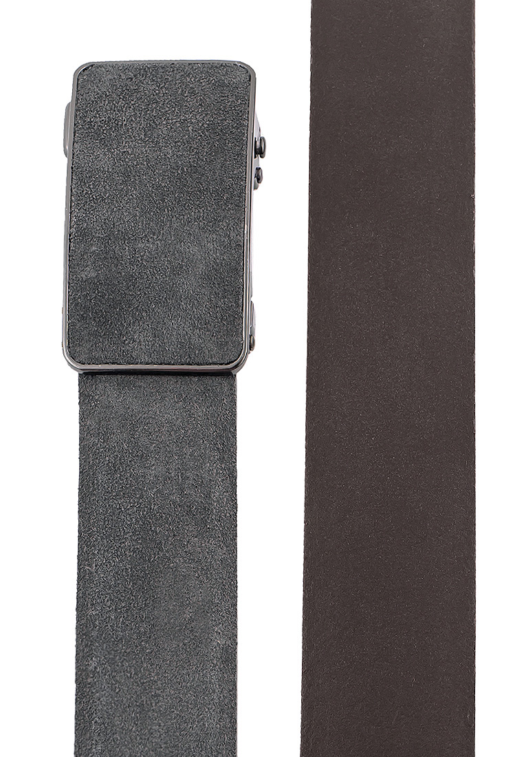 Cr49/A замша серый Ремень кожаный мужской