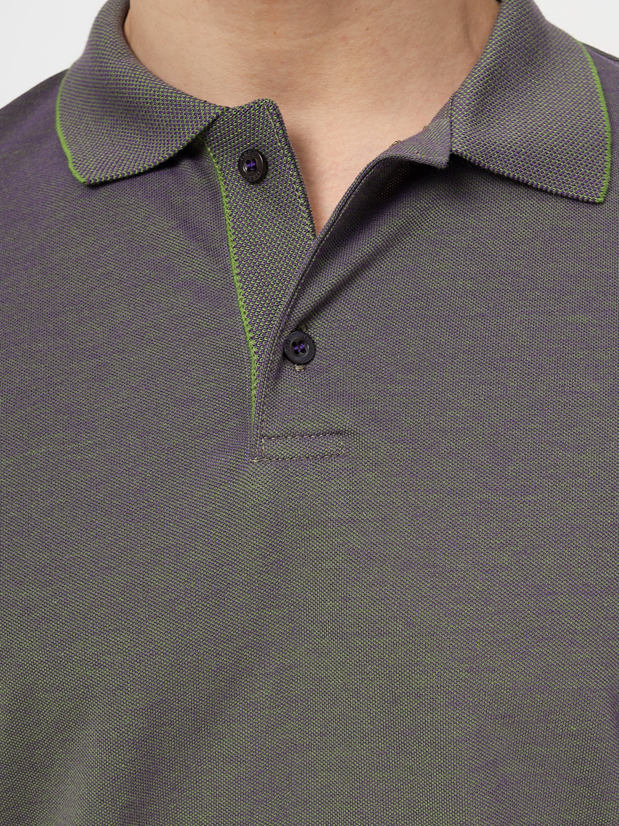 G144V-PH4-OZ4 (зеленый) Джемпер мужской с воротником поло короткий рукав