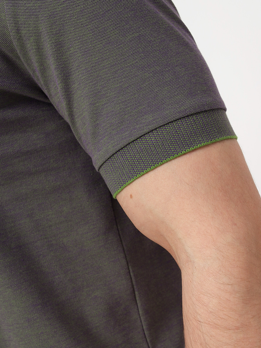 G144V-PH4-OZ4 (зеленый) Джемпер мужской с воротником поло короткий рукав