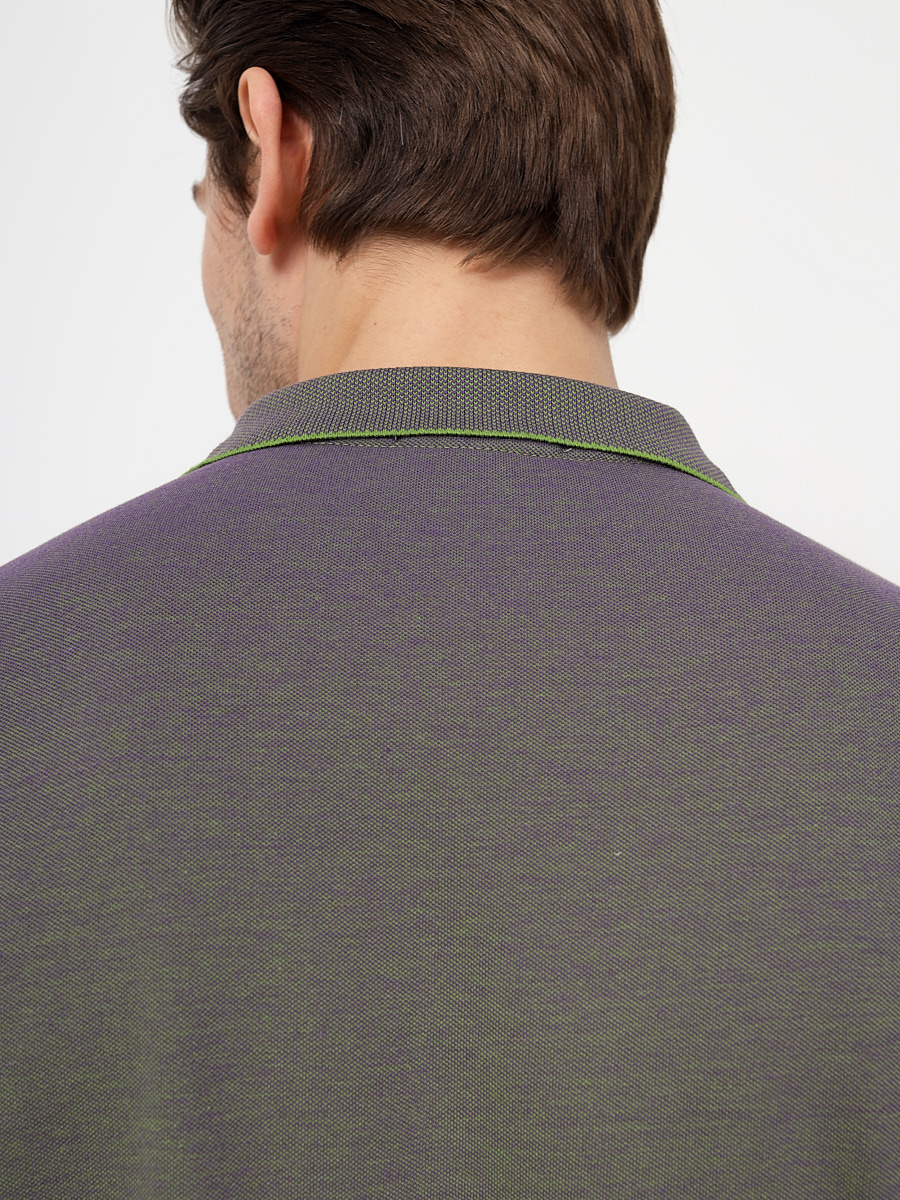 G144V-PH4-OZ4 (зеленый) Джемпер мужской с воротником поло короткий рукав