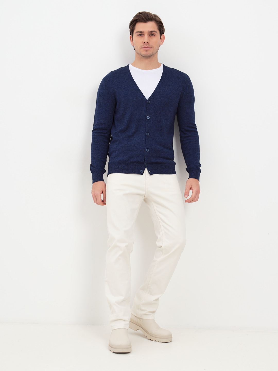 G135-DA53 синий/голубой Кардиган мужской