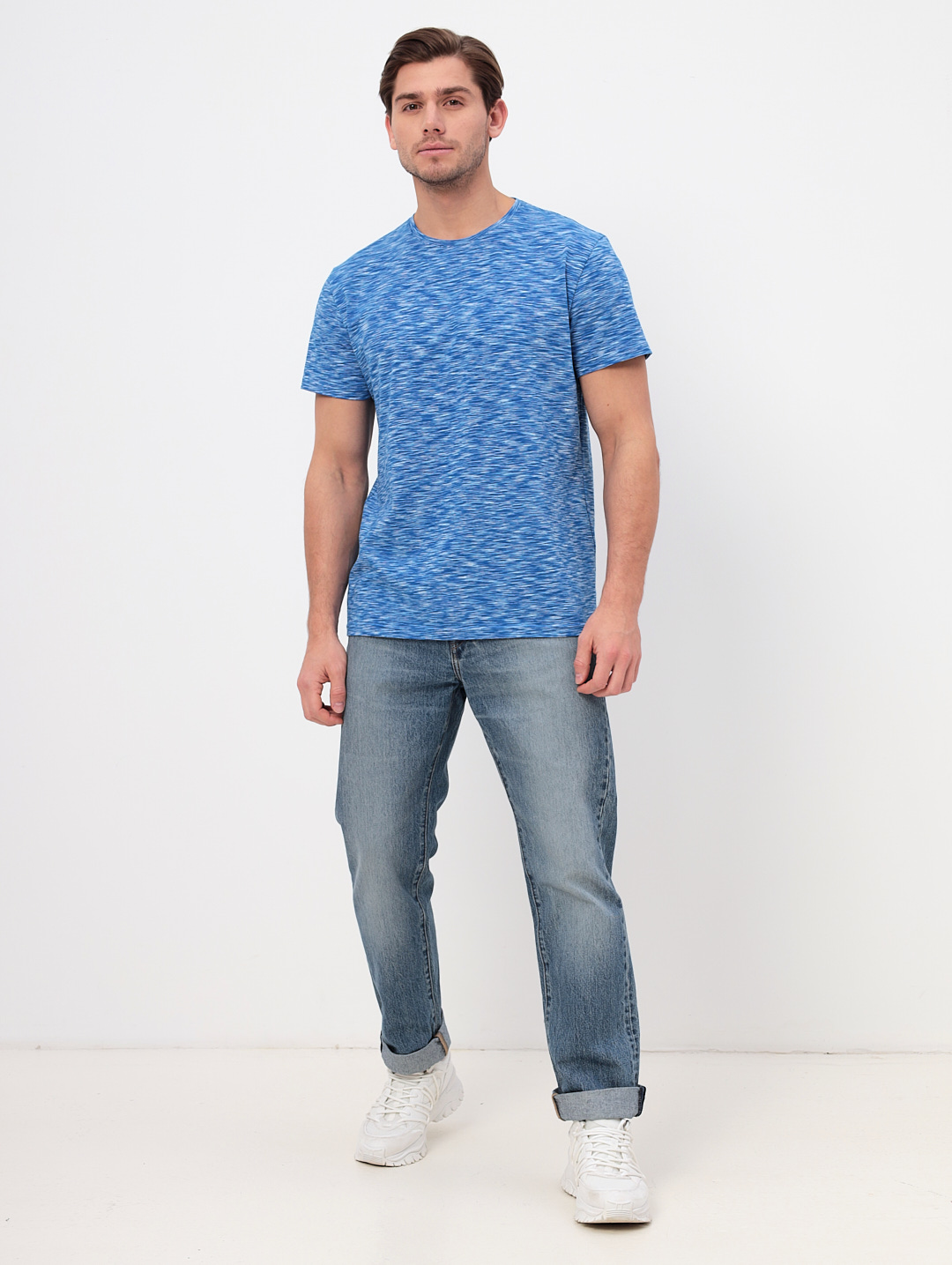 G145-KM-OR1030 (голубой) Футболка мужская короткий рукав