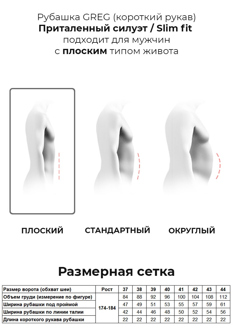 163/109/1301/ZV/P/1 Сорочка мужская короткий рукав