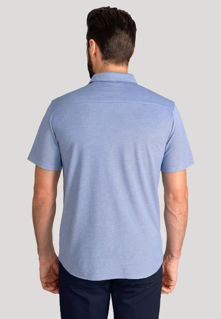 G143-RH03-10 (св.синий) Батник мужской трикотажный короткий рукав