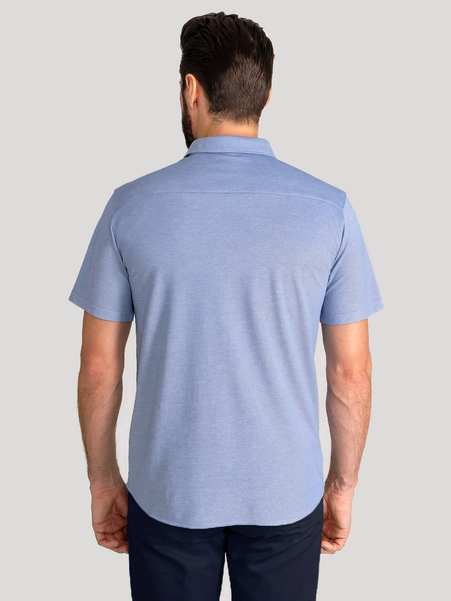 G143-RH03-10 (св.синий) Батник мужской трикотажный короткий рукав